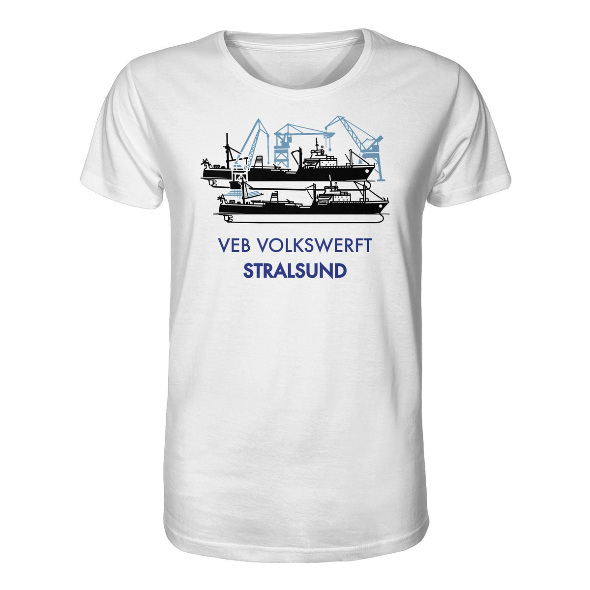 DDR Ostalgie Bio-Shirt Unisex • VEB VOLKSWERFT STRALSUND