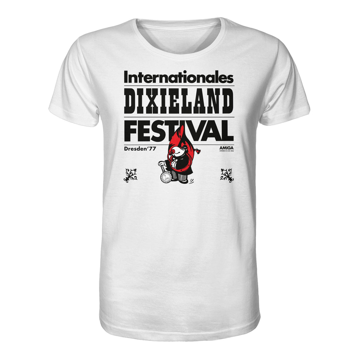 DDR Ostalgie Bio-Shirt Unisex • INTERNATIONALES DIXIELAND FESTIVAL DRESDEN 1977