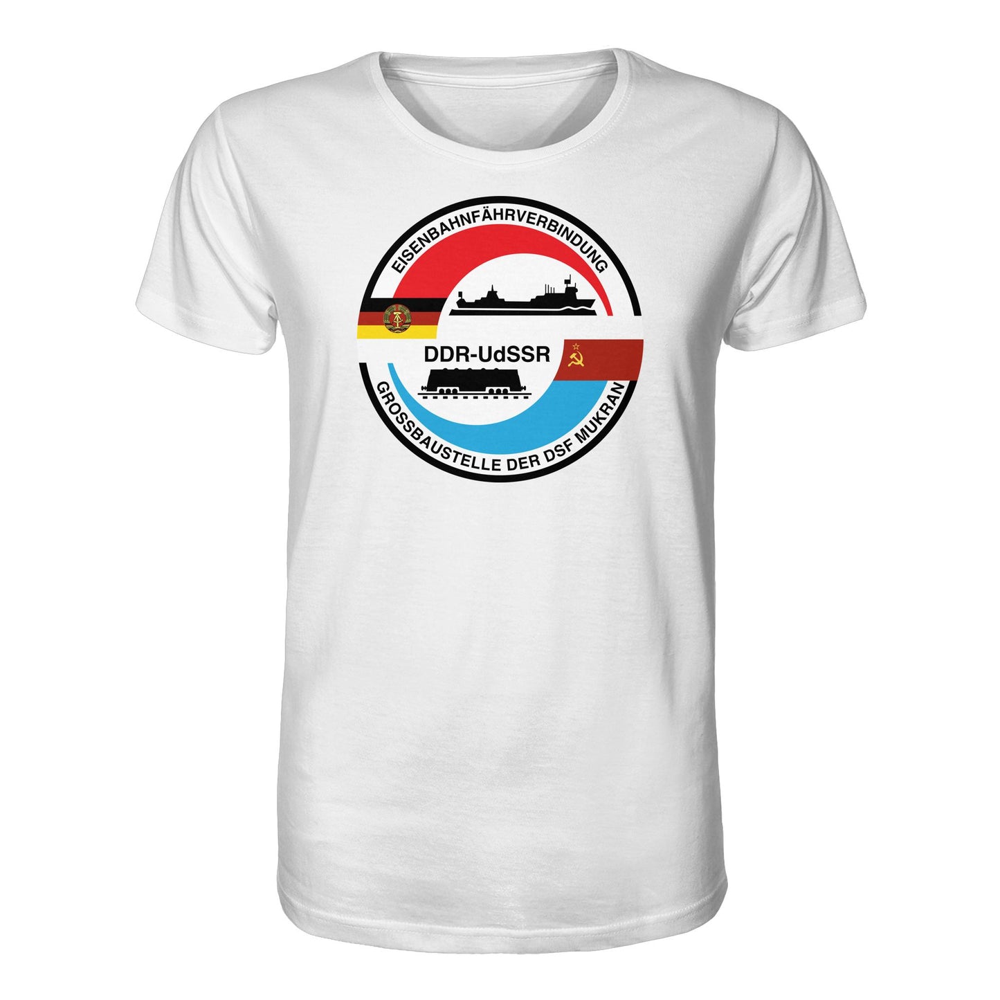 DDR Ostalgie Bio-Shirt Unisex • GROSSBAUSTELLE DER DSF MUKRAN