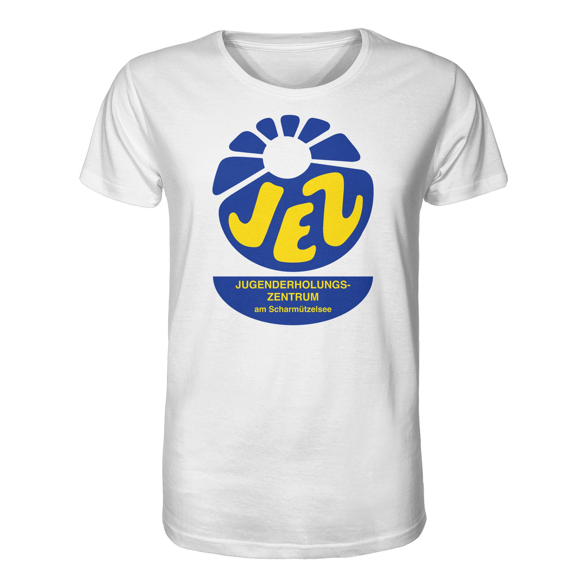 DDR Ostalgie Bio-Shirt Unisex • JEZ - JUGENDERHOLUNGSZENTRUM SCHARMÜTZELSEE