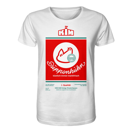 DDR Ostalgie Bio-Shirt Unisex • SUPPENHUHN - VEB KIM KÖNIGS WUSTERHAUSEN