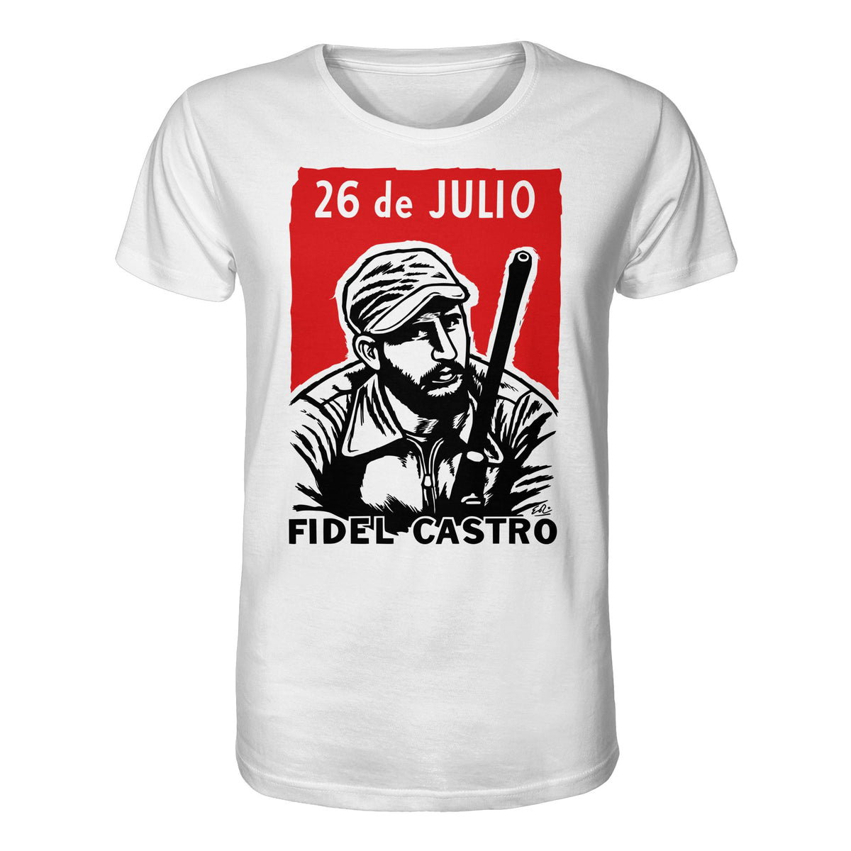 DDR Ostalgie Bio-Shirt Unisex • FIDEL CASTRO - BEWEGUNG DES 26. JULI