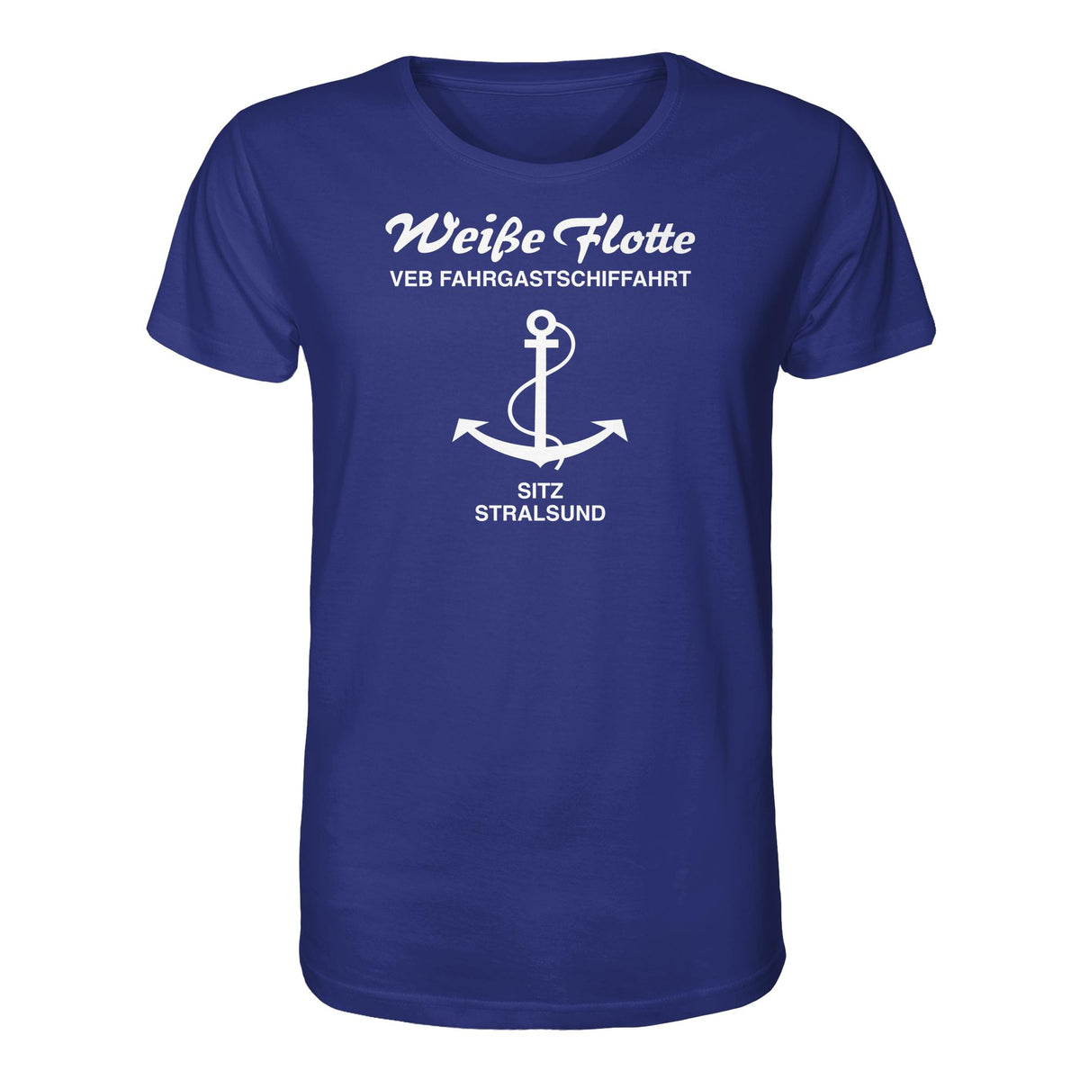 DDR Ostalgie Bio-Shirt Unisex • VEB FAHRGASTSCHIFFAHRT, STRALSUND