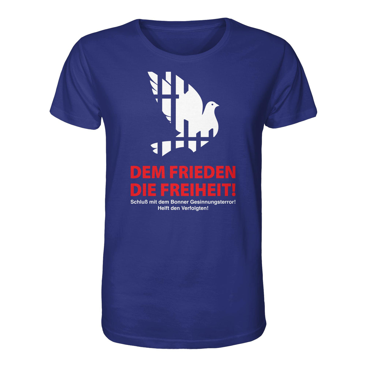 DDR Ostalgie Bio-Shirt Unisex • DEM FRIEDEN DIE FREIHEIT! (ORIGINAL-PLAKAT)