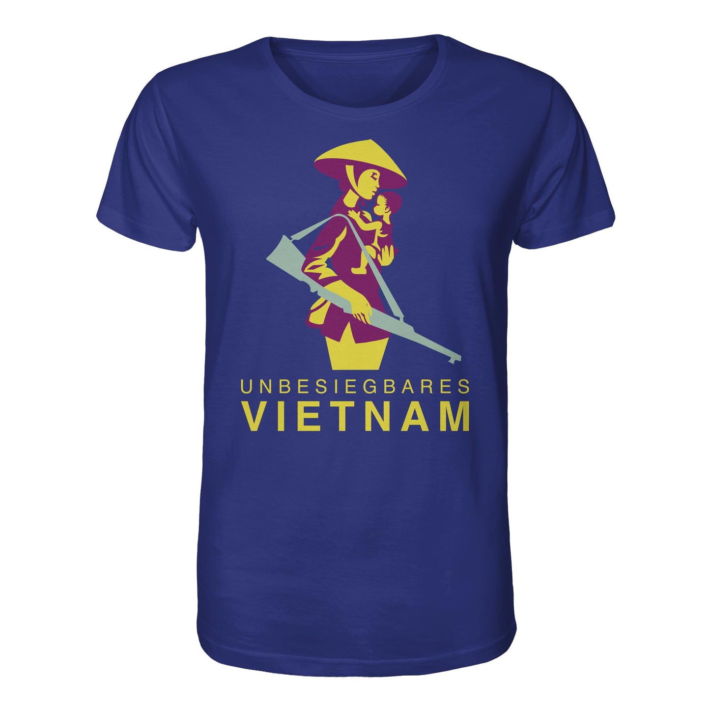 DDR Ostalgie Bio-Shirt Unisex • UNBESIEGBARES VIETNAM (DDR-BRIEFMARKE)