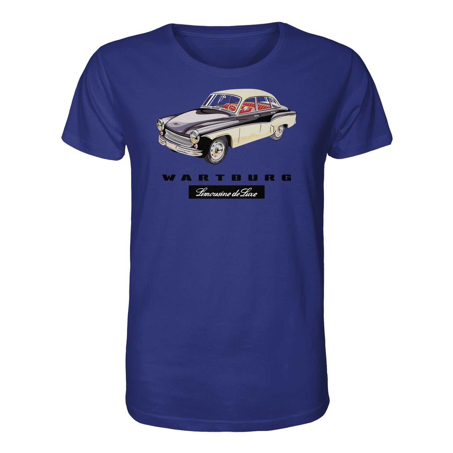DDR Ostalgie Bio-Shirt Unisex • WARTBURG - LIMOUSINE DE LUXE (ORIGINAL WERBUNG)