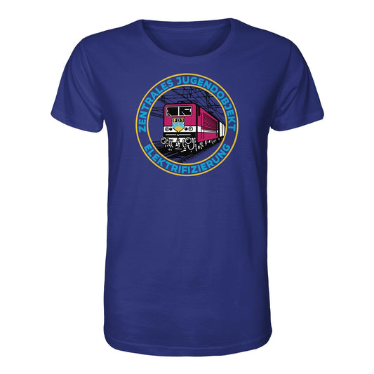 DDR Ostalgie Bio-Shirt Unisex • DR - FDJ ZENTRALES JUGENDOBJEKT ELEKTRIFIZIERUNG