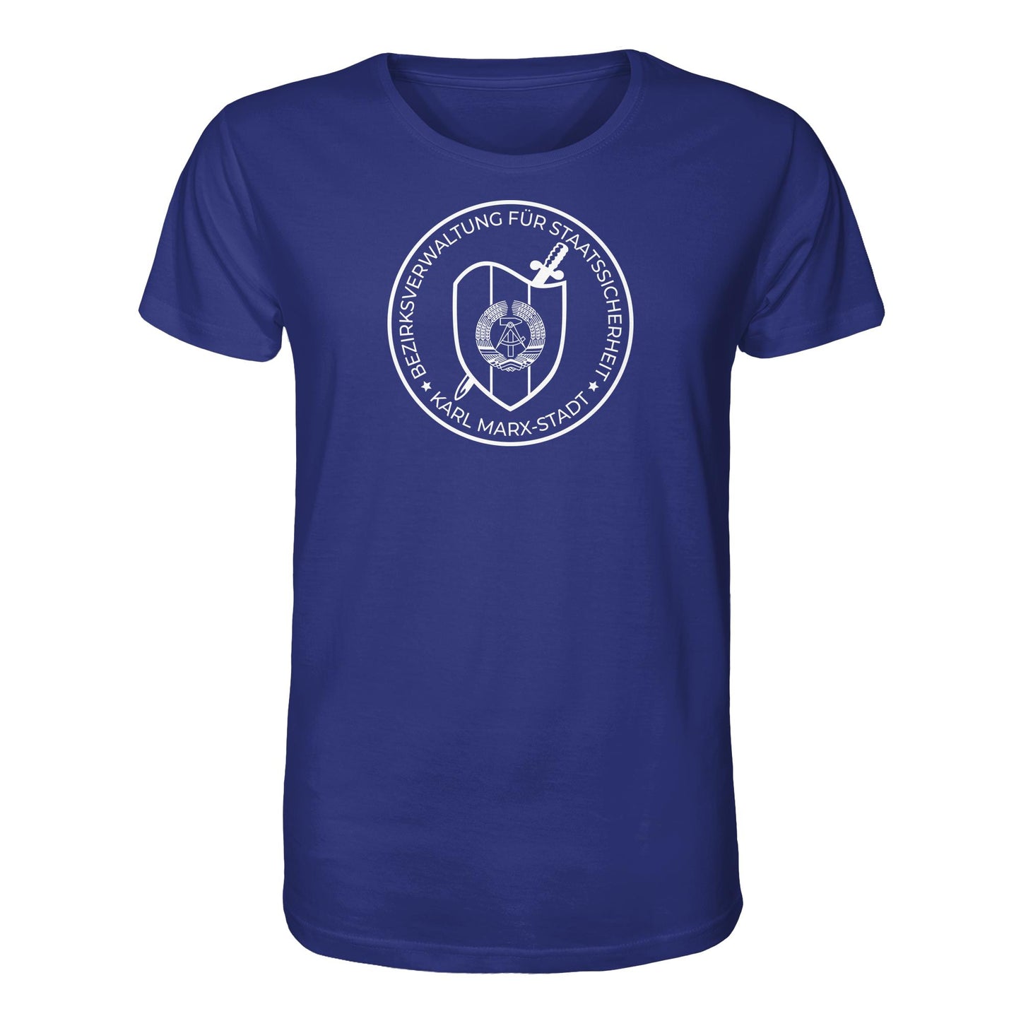 DDR Ostalgie Bio-Shirt Unisex • BEZIRKSVERWALTUNG STAATSSICHERHEIT KARL MARX STADT