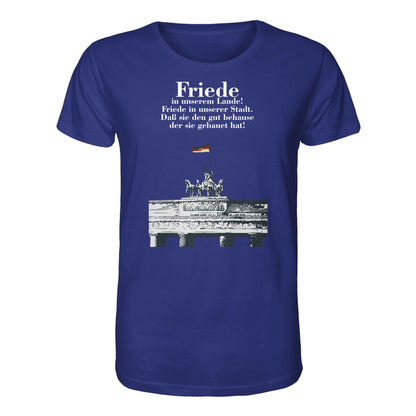 ORGANIC BIO SHIRT UNISEX • FRIEDE IN UNSEREM LANDE! (DDR-ORIGINAL-PLAKAT)