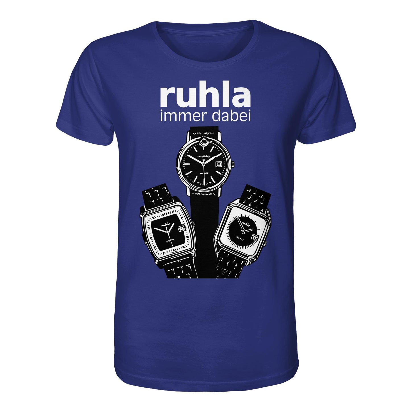DDR Ostalgie Bio-Shirt Unisex • VEB UHRENWERK RUHLA (ORIGINAL PLAKAT)