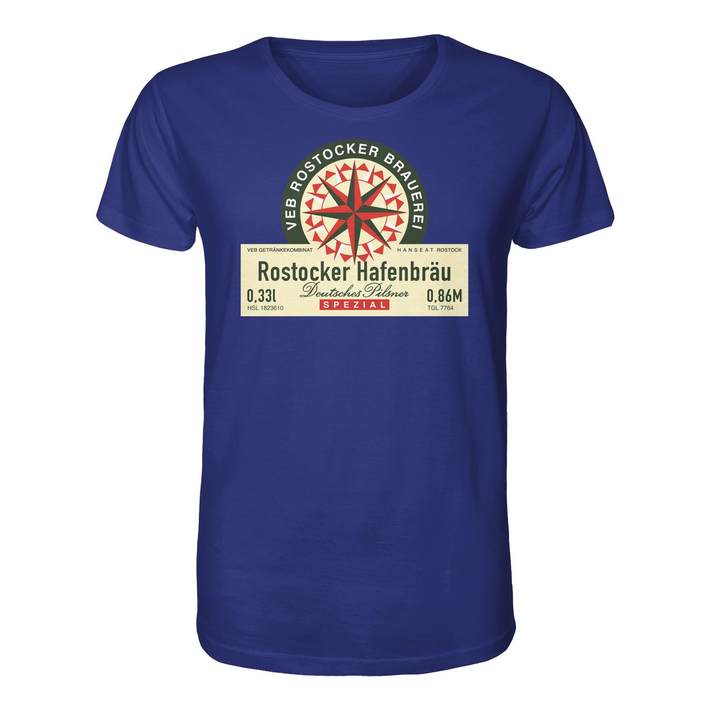 DDR Ostalgie Bio-Shirt Unisex • VEB GETRÄNKEKOMBINAT HANSEAT ROSTOCK - HAFENBRÄU
