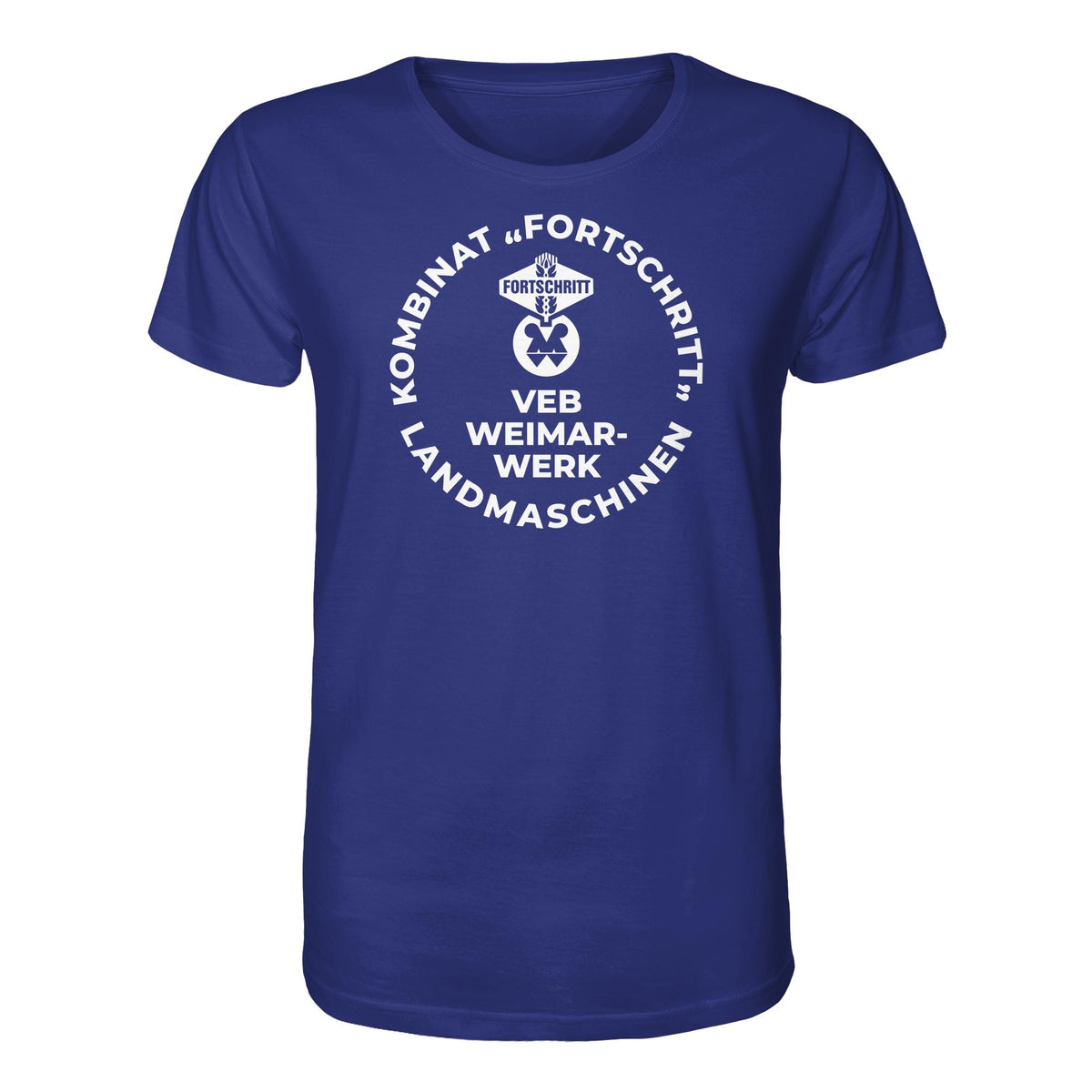 DDR Ostalgie Bio-Shirt Unisex • VEB KOMBINAT FORTSCHRITT WEIMAR LANDMASCHINEN