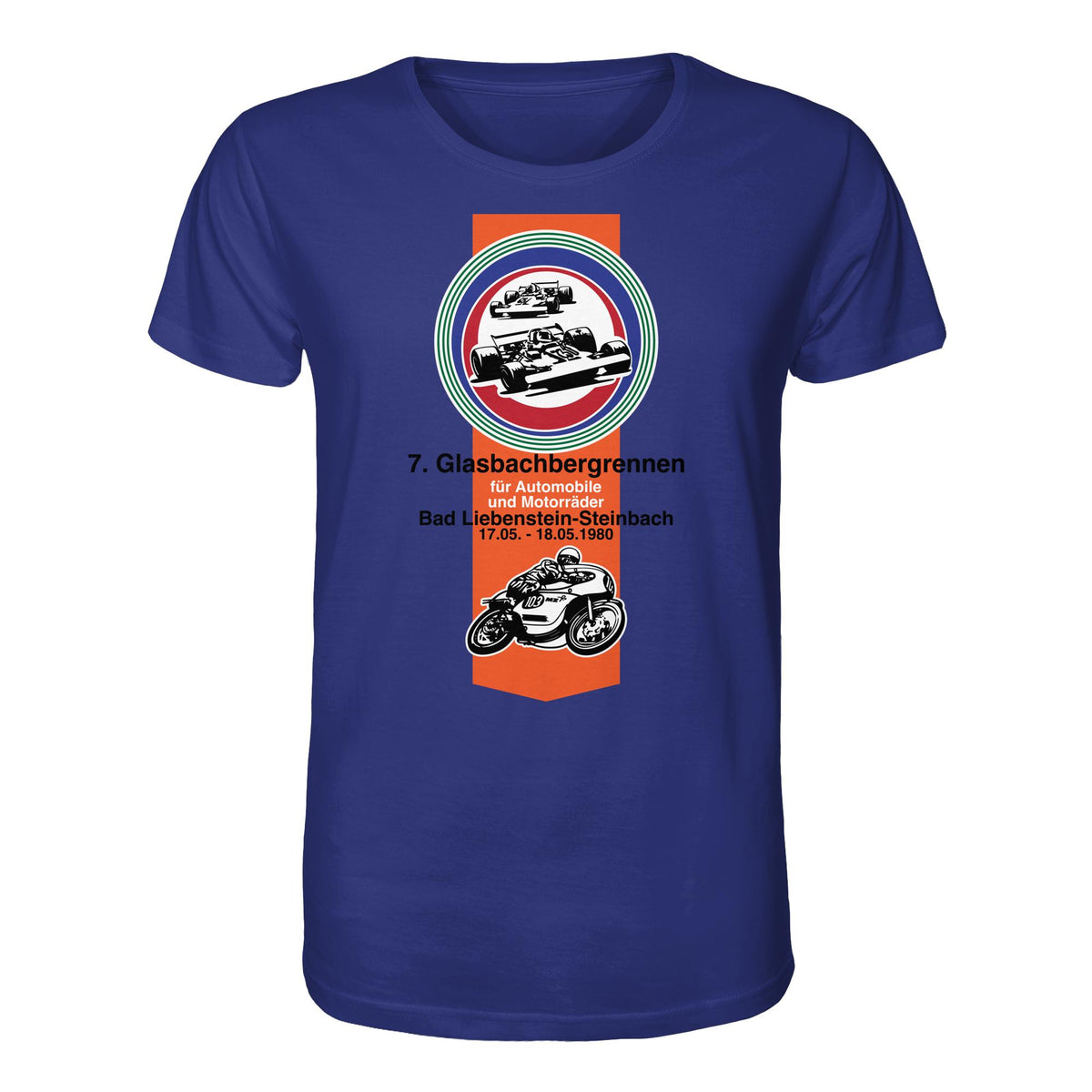DDR Ostalgie Bio-Shirt Unisex • GLASBACHBERGRENNEN BAD LIEBENSTEIN (ORIGINAL WIMPEL)