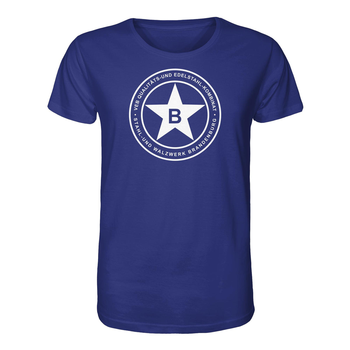 DDR Ostalgie Bio-Shirt Unisex • VEB QUALITÄTS- UND EDELSTAHL-KOMBINAT BRANDENBURG
