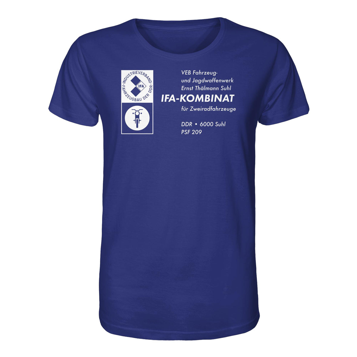 DDR Ostalgie Bio-Shirt Unisex • VEB FAHRZEUG- UND JAGDWAFFENWERK ERNST THÄLMANN SUHL