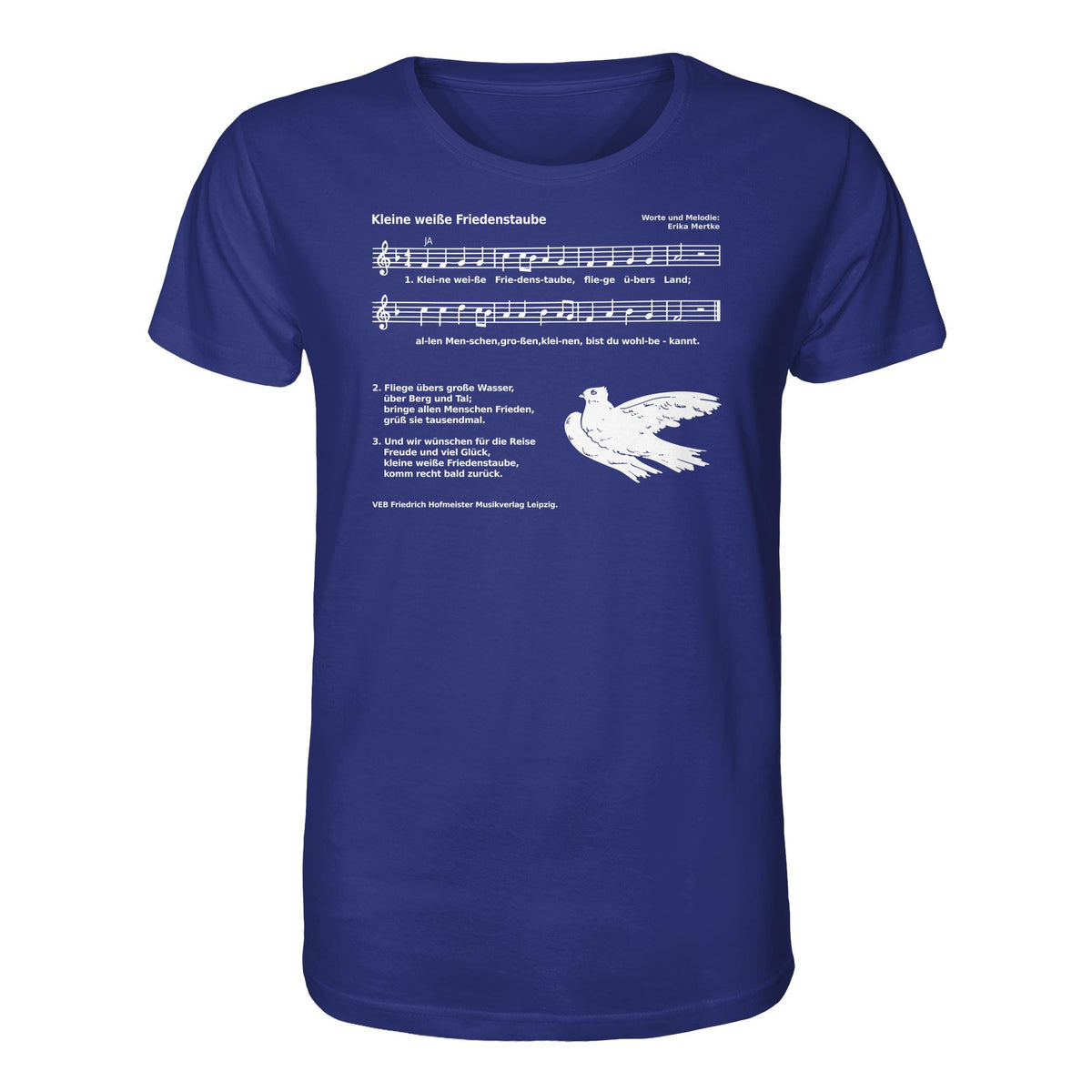 DDR Ostalgie Bio-Shirt Unisex • KLEINE WEISSE FRIEDENSTAUBE (ORIGINAL AUS DER FIBEL)