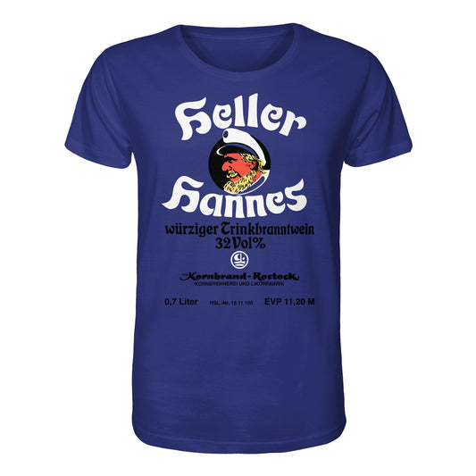 DDR Ostalgie Bio-Shirt Unisex • HELLER HANNES - TRINKBRANNTWEIN - VEB KORNBRANDT ROSTOCK