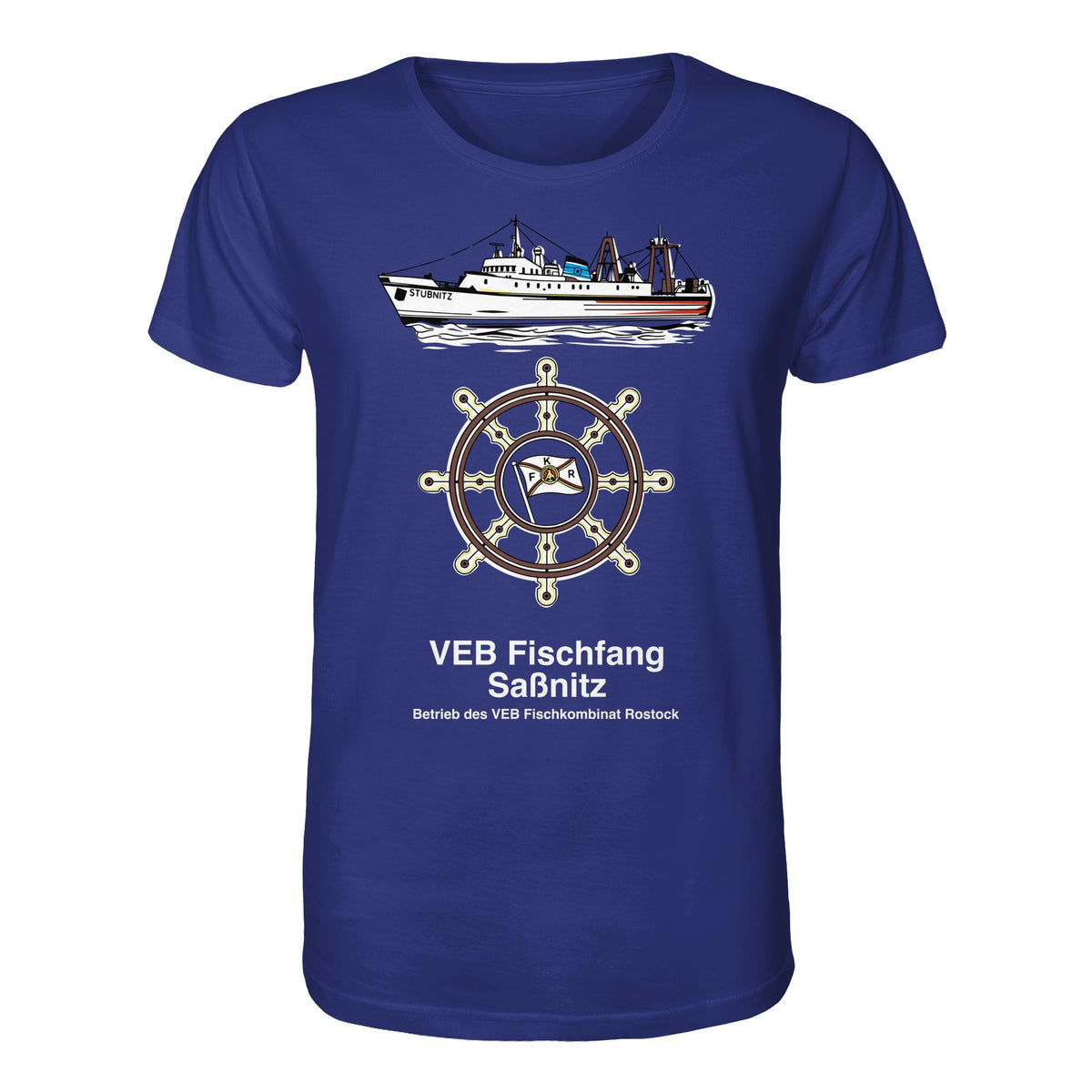 DDR Ostalgie Bio-Shirt Unisex • VEB FISCHFANG SASSNITZ