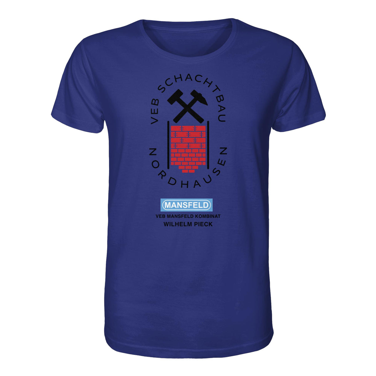 DDR Ostalgie Bio-Shirt Unisex • VEB SCHACHTBAU NORDHAUSEN - VEB MANSFELD KOMBINAT