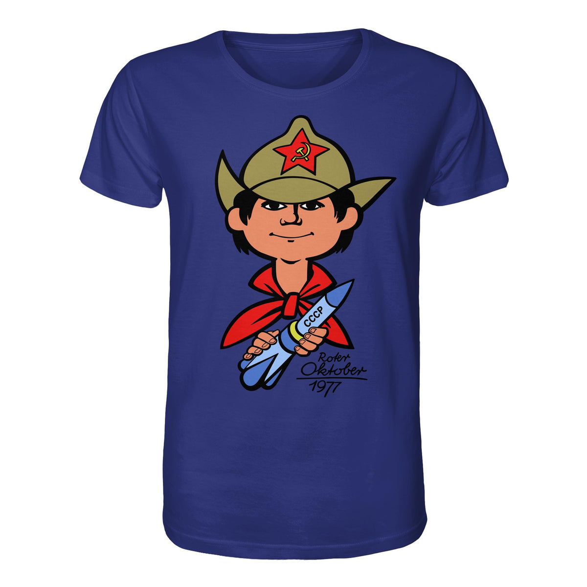 DDR Ostalgie Bio-Shirt Unisex • ROTER OKTOBER 1917 (ORIGINAL NICKI-MOTIV)
