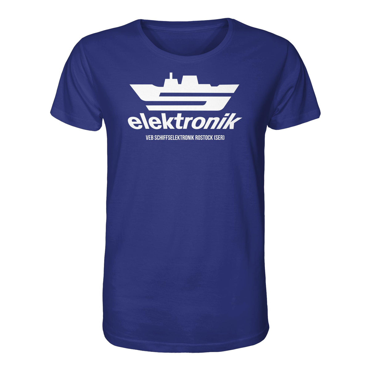 DDR Ostalgie Bio-Shirt Unisex • VEB SCHIFFSELEKTRONIK ROSTOCK