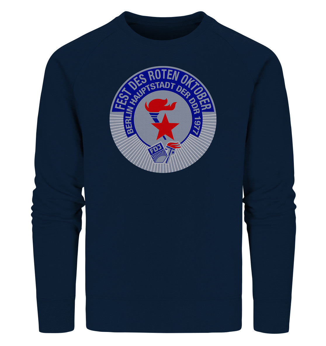PREMIUM ORGANIC SWEATER UNISEX •  FEST DES ROTEN OKTOBER 1977 - DUNKLE