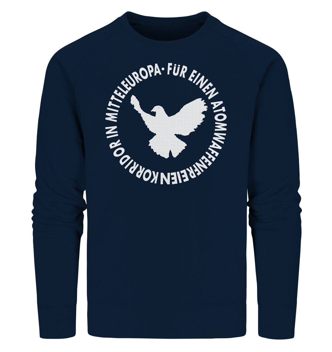 PREMIUM ORGANIC SWEATER UNISEX • ATOMWAFFENFREIES MITTELEUROPA - WEISS