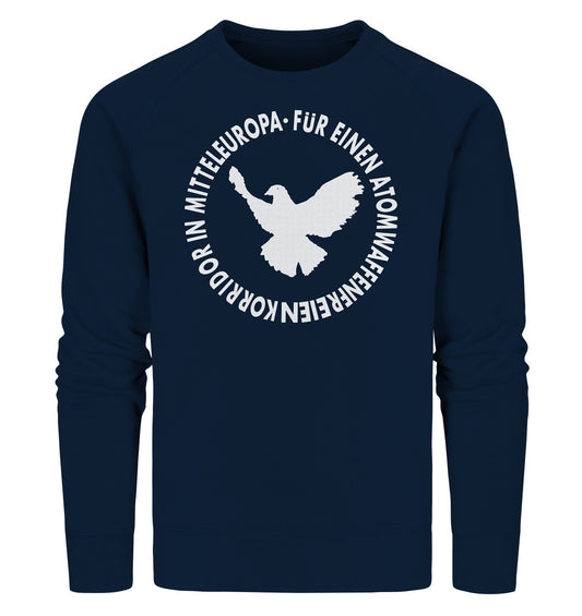 PREMIUM ORGANIC SWEATER UNISEX • ATOMWAFFENFREIES MITTELEUROPA - WEISS