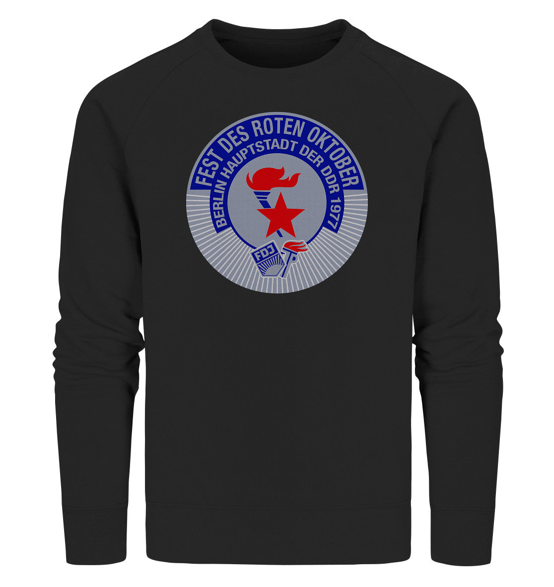 PREMIUM ORGANIC SWEATER UNISEX •  FEST DES ROTEN OKTOBER 1977 - DUNKLE