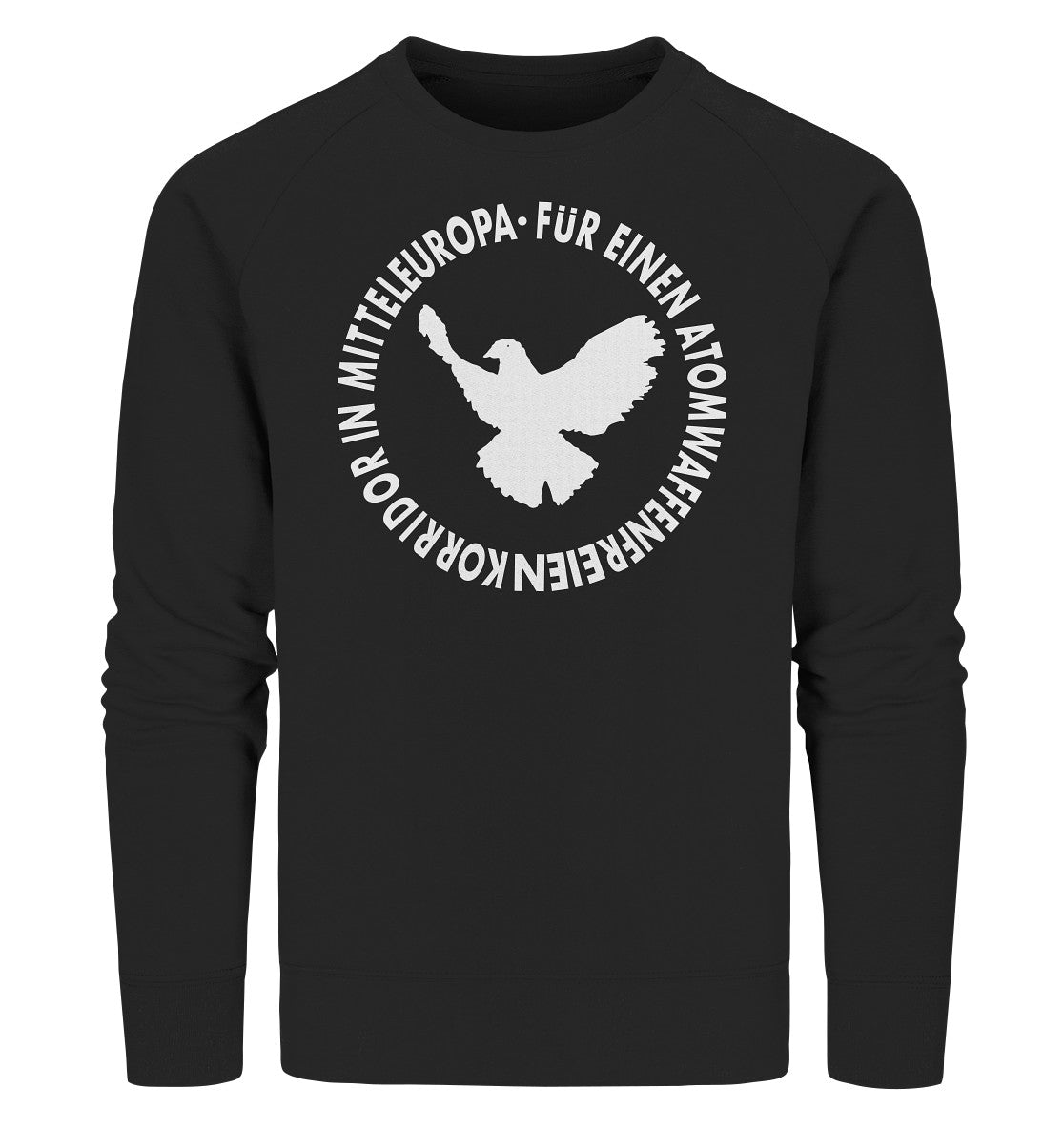 PREMIUM ORGANIC SWEATER UNISEX • ATOMWAFFENFREIES MITTELEUROPA - WEISS