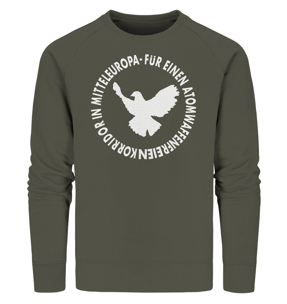 PREMIUM ORGANIC SWEATER UNISEX • ATOMWAFFENFREIES MITTELEUROPA - WEISS