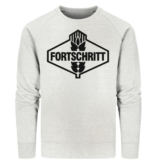 PREMIUM ORGANIC SWEATER UNISEX • FORTSCHRITT - WEISS