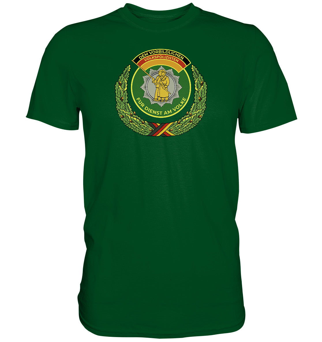 DDR Ostalgie Shirt Unisex • DEM VORBILDLICHEN VOLKSPOLIZISTEN (ABZEICHEN)