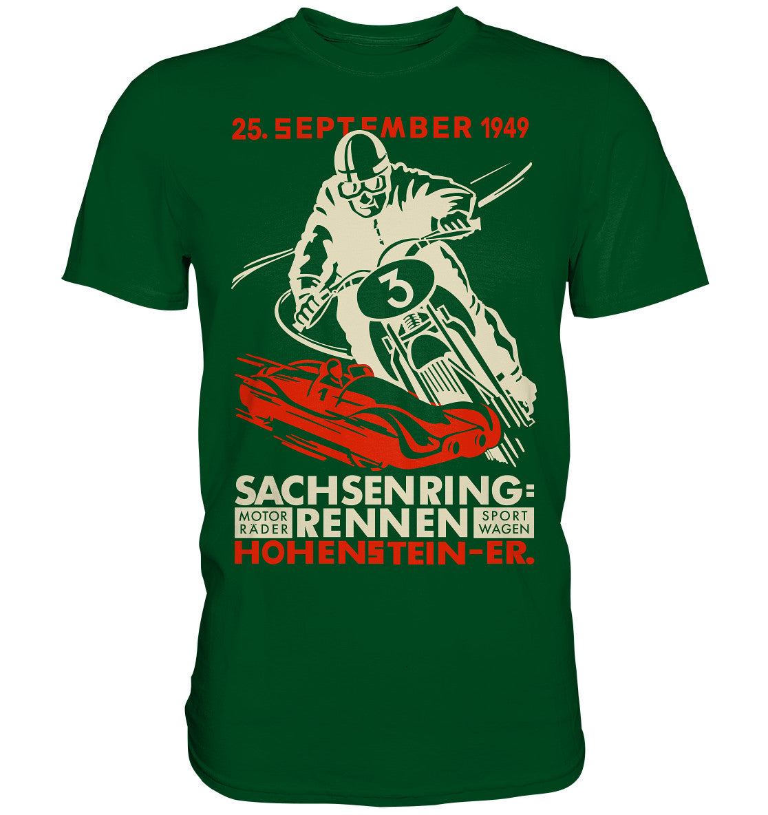 DDR Ostalgie Shirt Unisex • SACHSENRING-RENNEN 1949 - dunkel