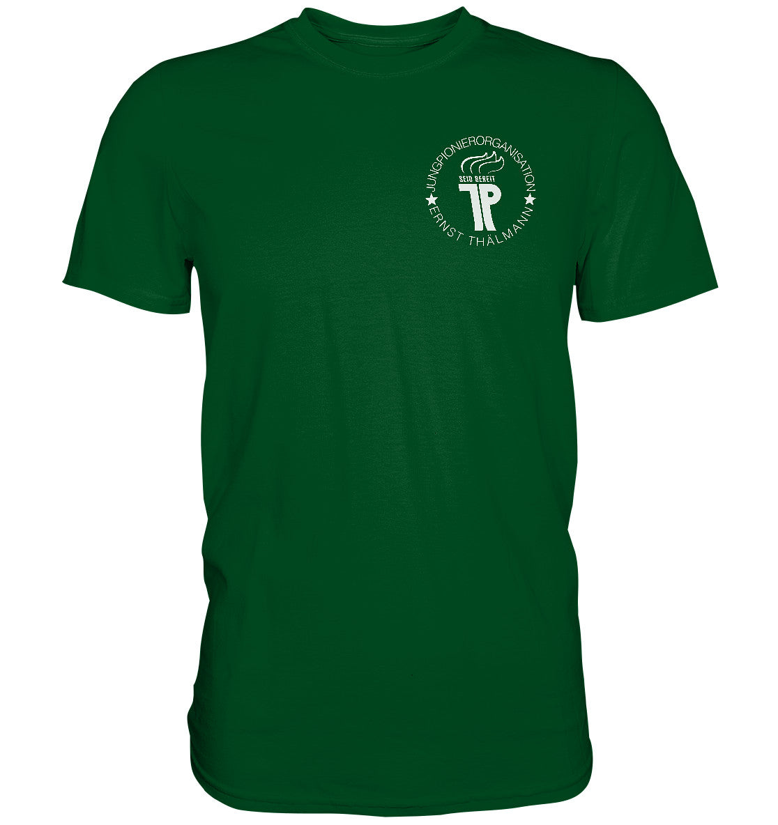 DDR Ostalgie Shirt Unisex • JUNGE PIONERE BRUST BADGE - dunkel