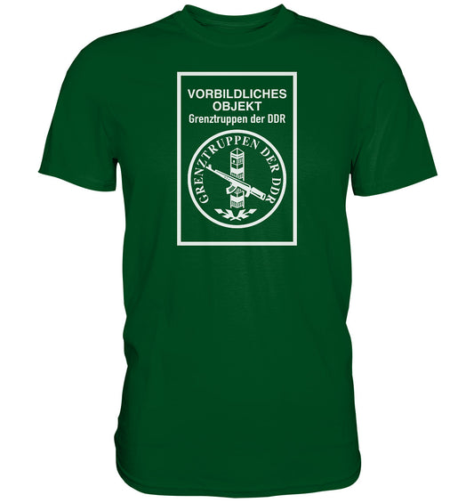DDR Ostalgie Shirt Unisex • VORBILDLICHES OBJEKT - GRENZTRUPPEN DER DDR