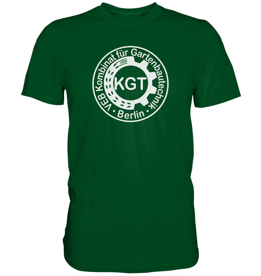 DDR Ostalgie Shirt Unisex • KGT - VEB KOMBINAT FÜR GARTENBAUTECHNIK BERLIN
