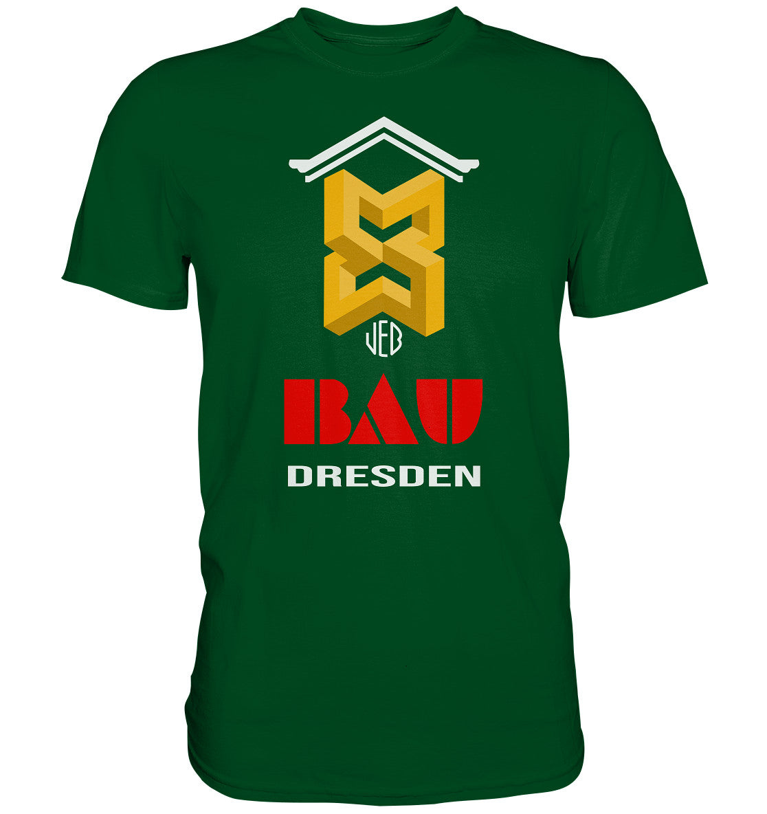 DDR Ostalgie Shirt Unisex • VEB BAU DRESDEN