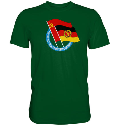 DDR Ostalgie Shirt Unisex • DEUTSCH SOWJETISCHE FREUNDSCHAFT - dunkel