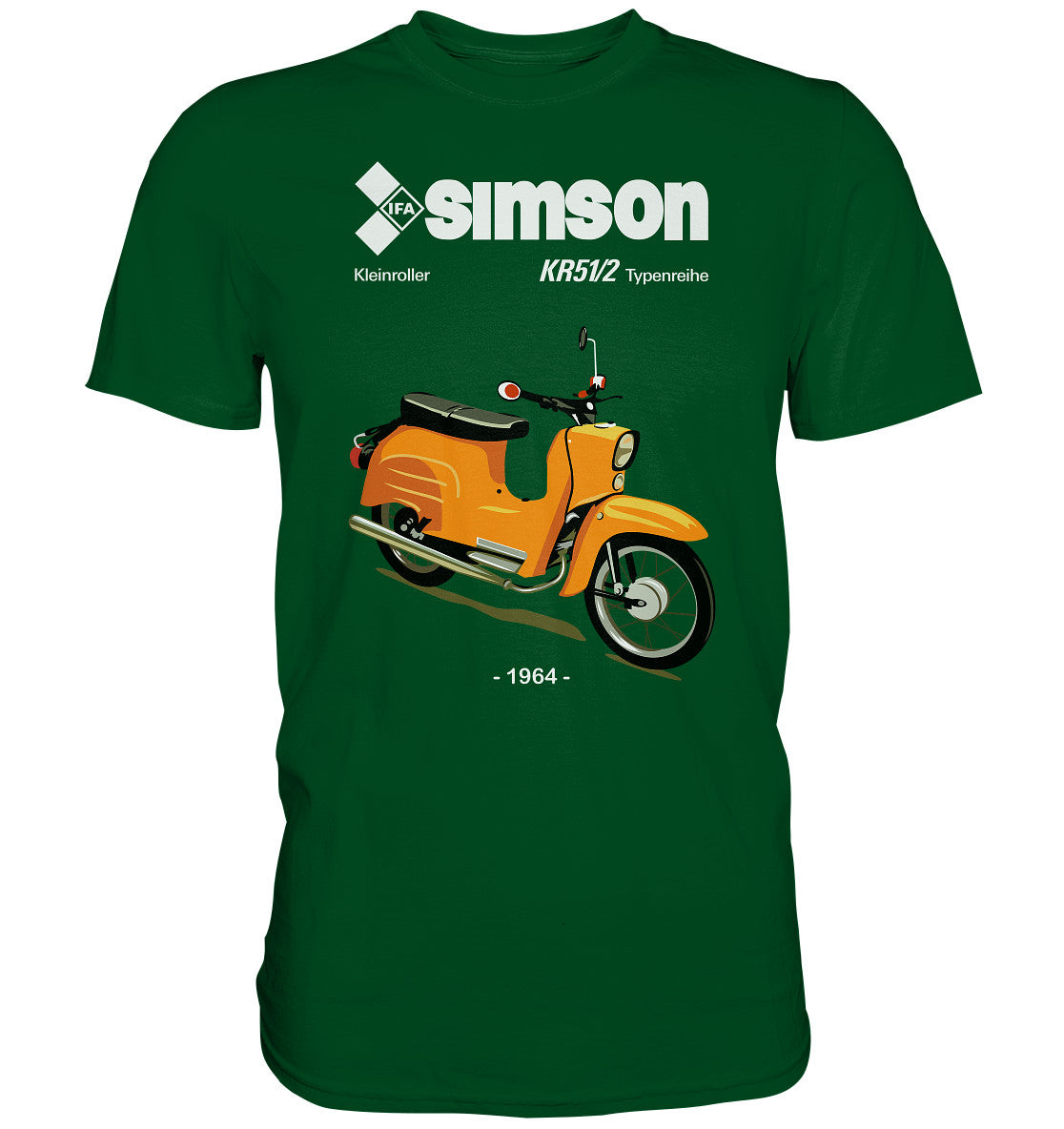 DDR Ostalgie Shirt Unisex • SIMSON SCHWALBE KR51-2 (ORIGINALPROSPEKT 1964)