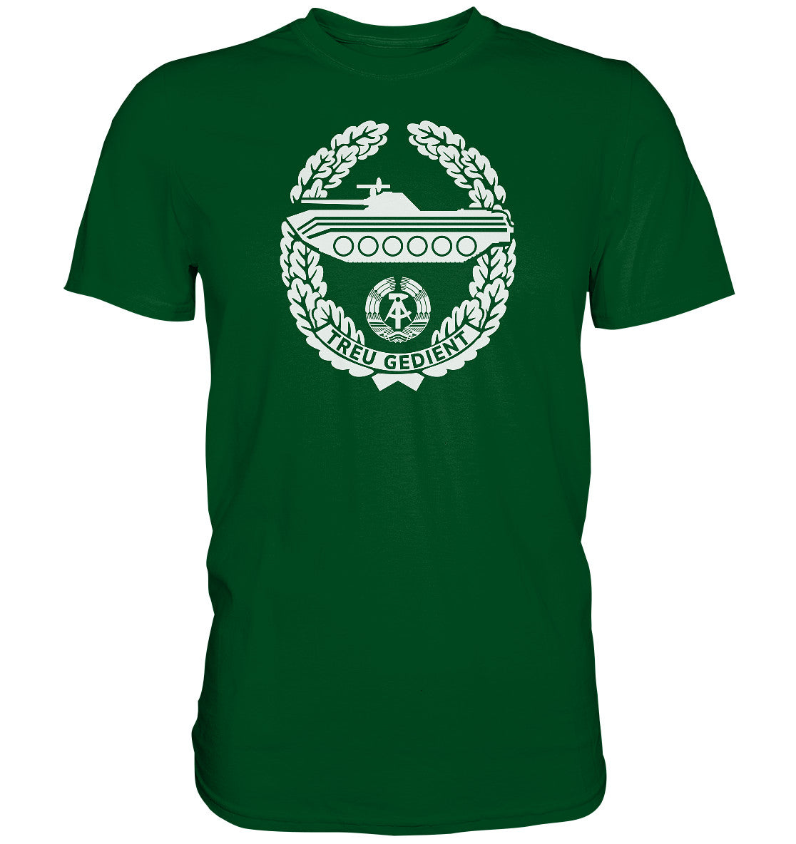 DDR Ostalgie Shirt Unisex • NVA-ORDEN - TREU GEDIENT - MOT. SCHÜTZENTRUPPEN