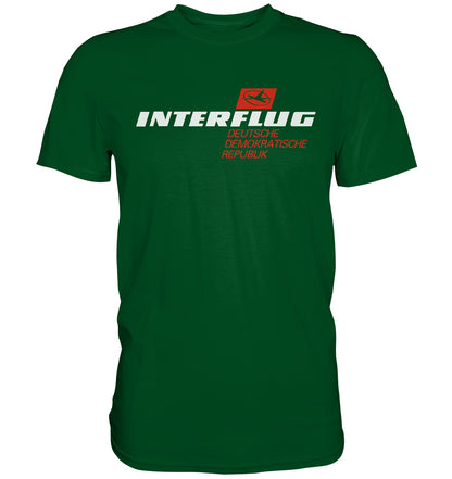 DDR Ostalgie Shirt Unisex • INTERFLUG - dunkel