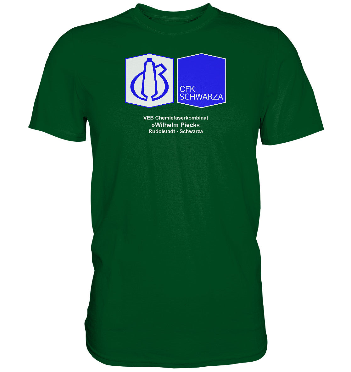 DDR Ostalgie Shirt Unisex • VEB CHEMIEFASERKOMBINAT RUDOLSTADT-SCHWARZA