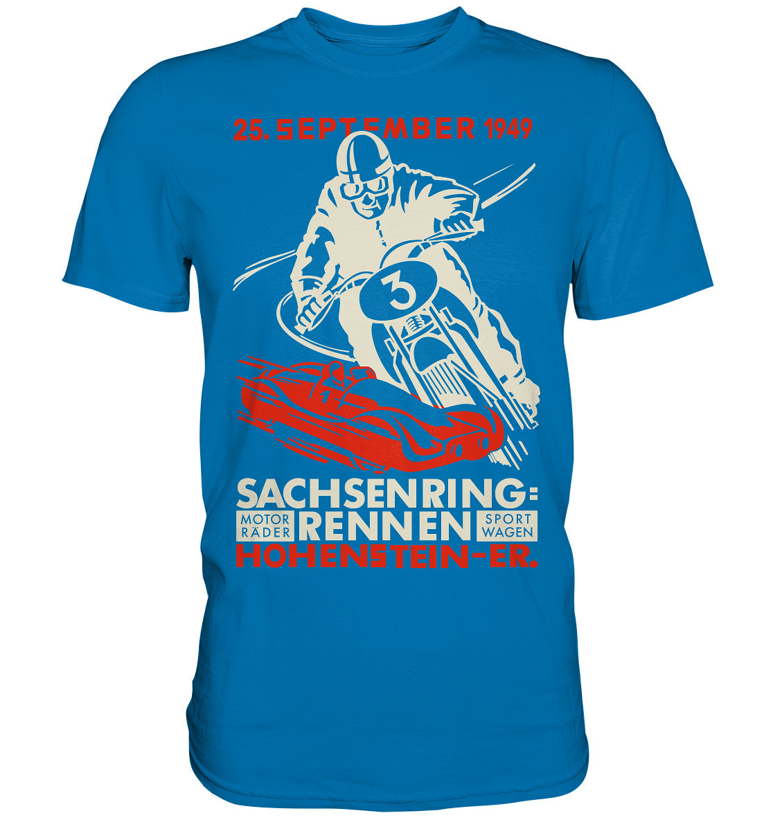 DDR Ostalgie Shirt Unisex • SACHSENRING-RENNEN 1949 - dunkel