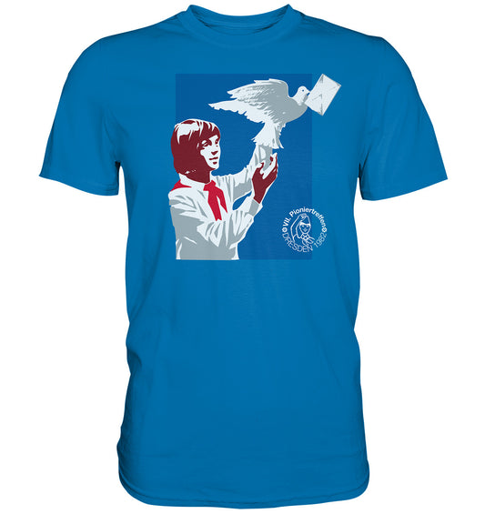 DDR Ostalgie Shirt Unisex •  PIONIERE FÜR FRIEDEN - DRESDEN 1982