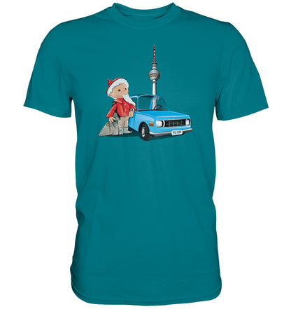 DDR Ostalgie Shirt Unisex • UNSER SANDMÄNNCHEN - MIT WARTBURG IN BERLIN (PU-325)