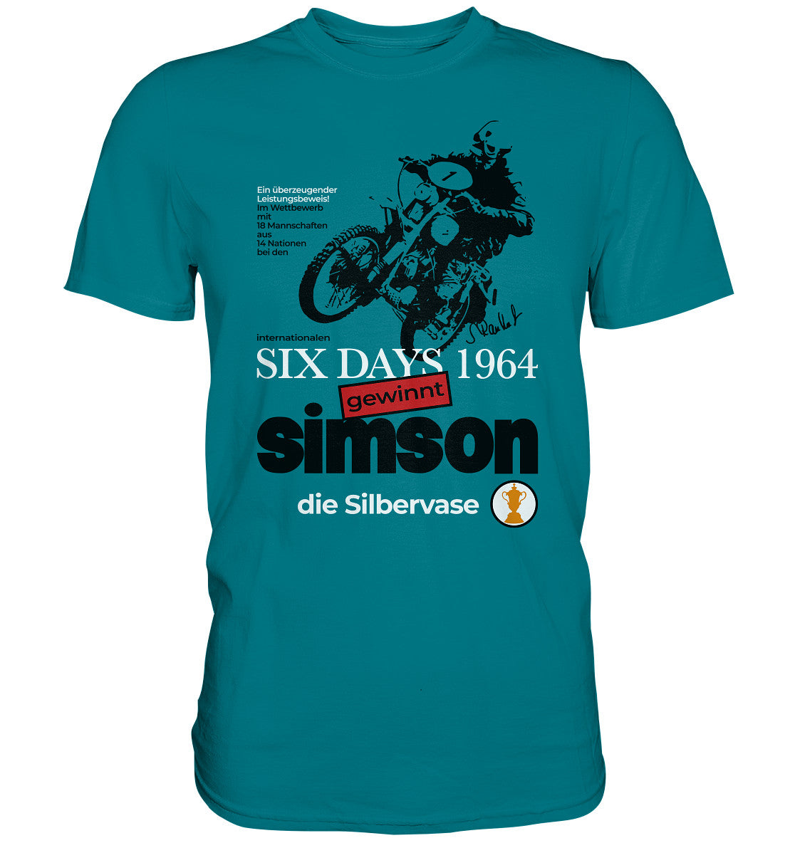 DDR Ostalgie Shirt Unisex • SIMSON GEWINNT SILBERVASE - SIX DAYS 1964