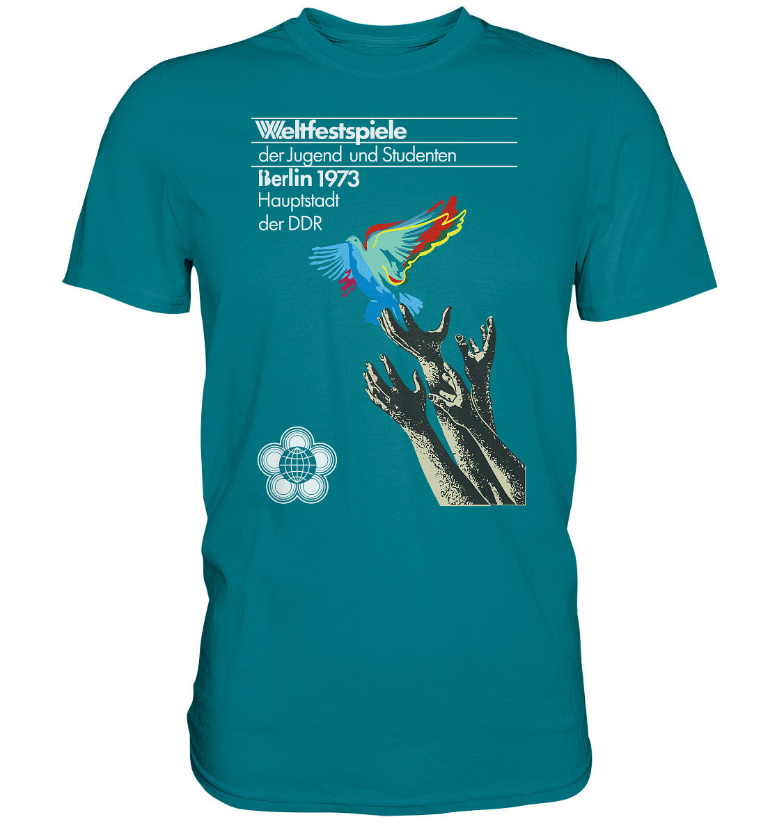 DDR Ostalgie Shirt Unisex • WELTFESTSPIELE BERLIN, DDR 1973 - FRIEDENSTAUBE