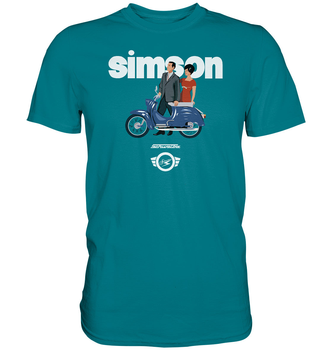 DDR Ostalgie Shirt Unisex • SIMSON SCHWALBE - ORIGINAL WERBUNG 1964