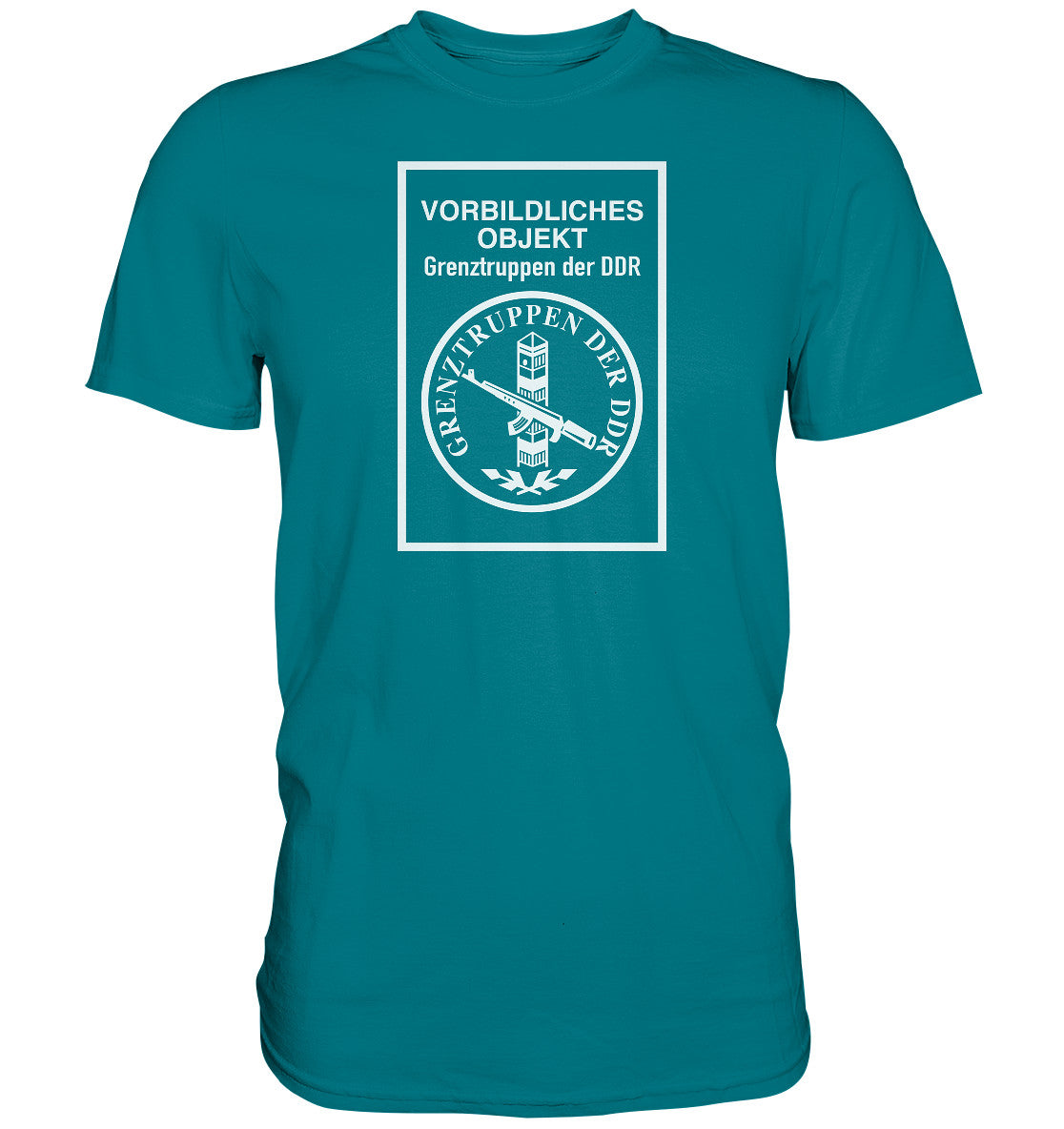 DDR Ostalgie Shirt Unisex • VORBILDLICHES OBJEKT - GRENZTRUPPEN DER DDR